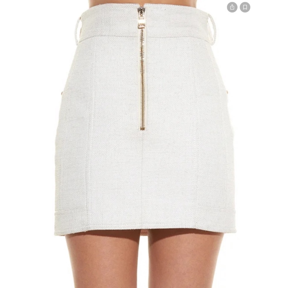 NWOT Balmain Button Front Mini Skirt - Picture 2 of 14